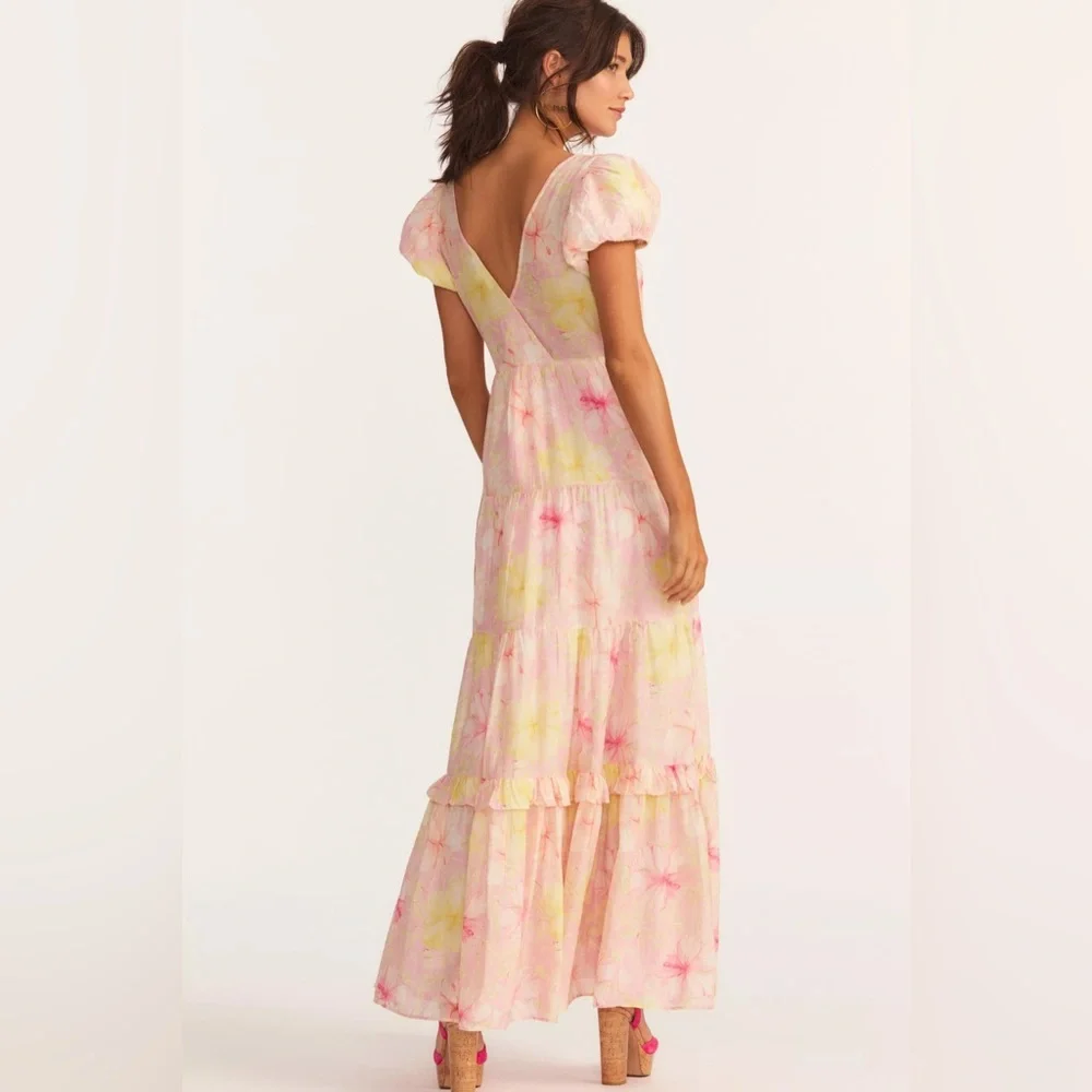 NWT $595 LoveShackFancy Karalie Cotton-silk Maxi Dress - Picture 5 of 10